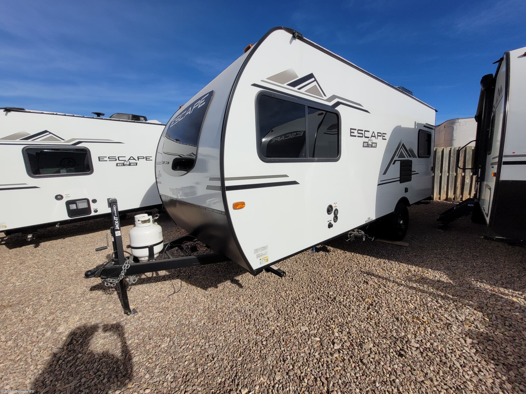 Call now about this 2022 K-Z Escape E18 Hatch! 2022 K-Z Escape E18 Hatch - New Travel Trailer For Sale by Dakota RV in Rapid City, South Dakota features Power Awning, Spare Tire Kit, CO Detector, Shower, Auxiliary Battery