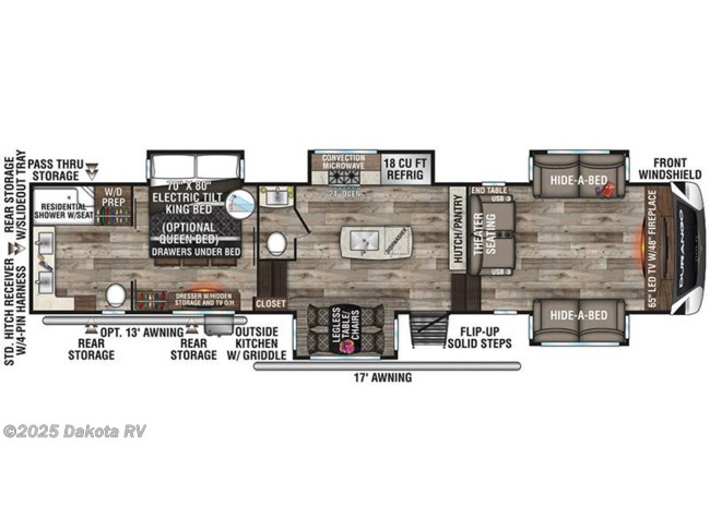 2021 K-Z Durango Gold G386FLF Floorplan
