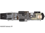 Floorplan of 2016 Keystone Fuzion 414