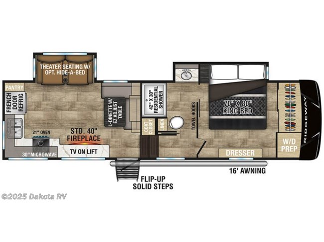 2025 K-Z Ridgeway 27RK Floorplan