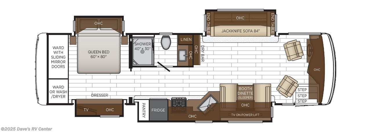 Contact us now about this 2026 Newmar Northern Star 3418! Floorplan of 2026 Newmar Northern Star 3418