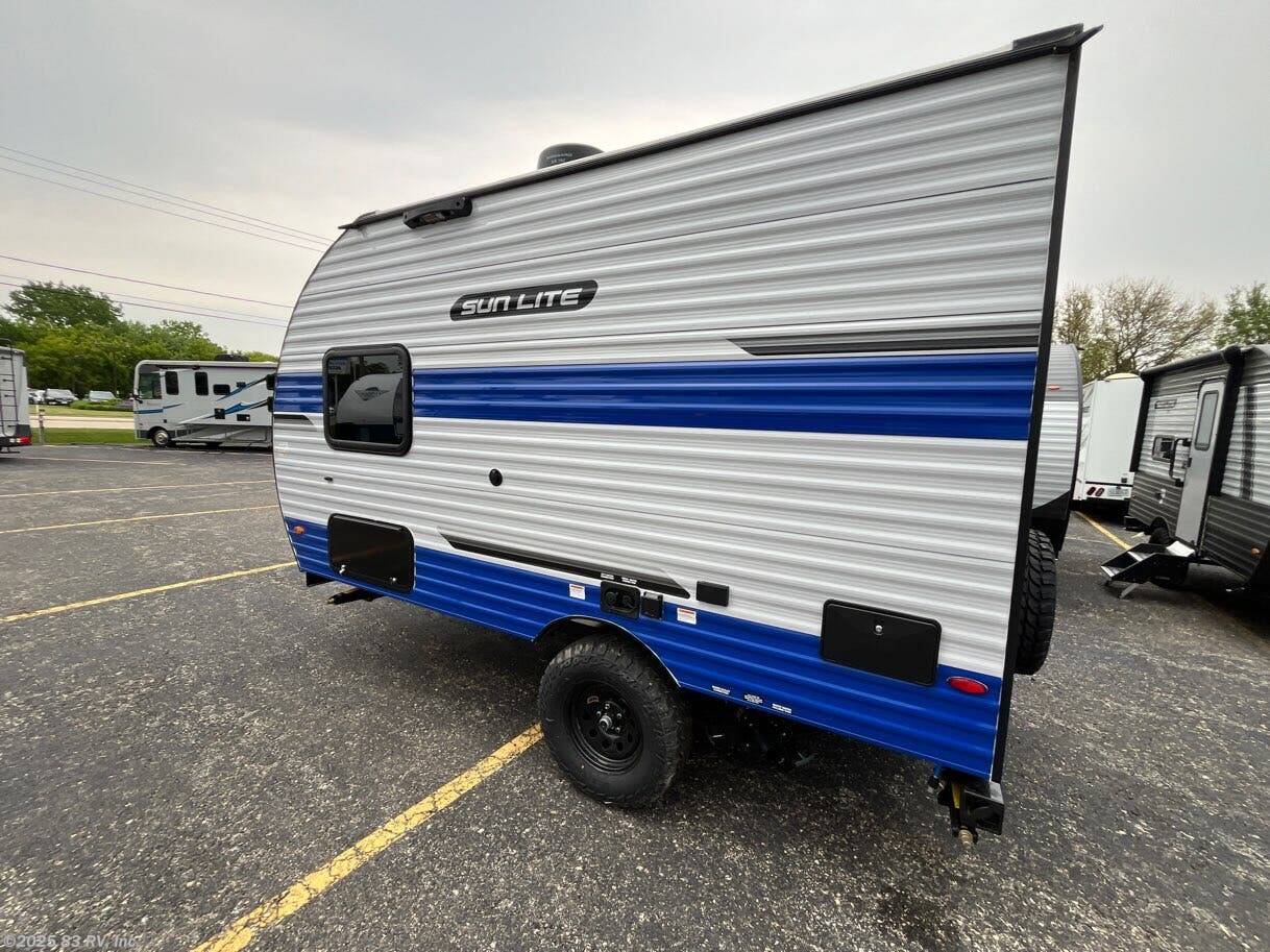 Call now about this 2026 Sunset Park RV Sun Lite 13 MJ! 2026 Sunset Park RV Sun Lite 13 MJ - New Travel Trailer For Sale by 83 RV, Inc. in Long Grove, Illinois features Smoke Detector, Air Conditioning, TV Antenna, Toilet, Microwave