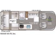 Call now about this 2024 Thor Motor Coach Twist 2JB! Floorplan of 2024 Thor Motor Coach Twist 2JB