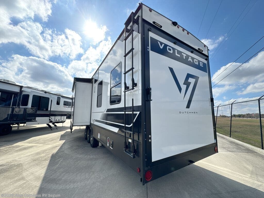 Call now about this 2025 Dutchmen Voltage Triton 4013! 2025 Dutchmen Voltage Triton 4013 - New Toy Hauler For Sale by Blue Compass RV Seguin in Seguin, Texas