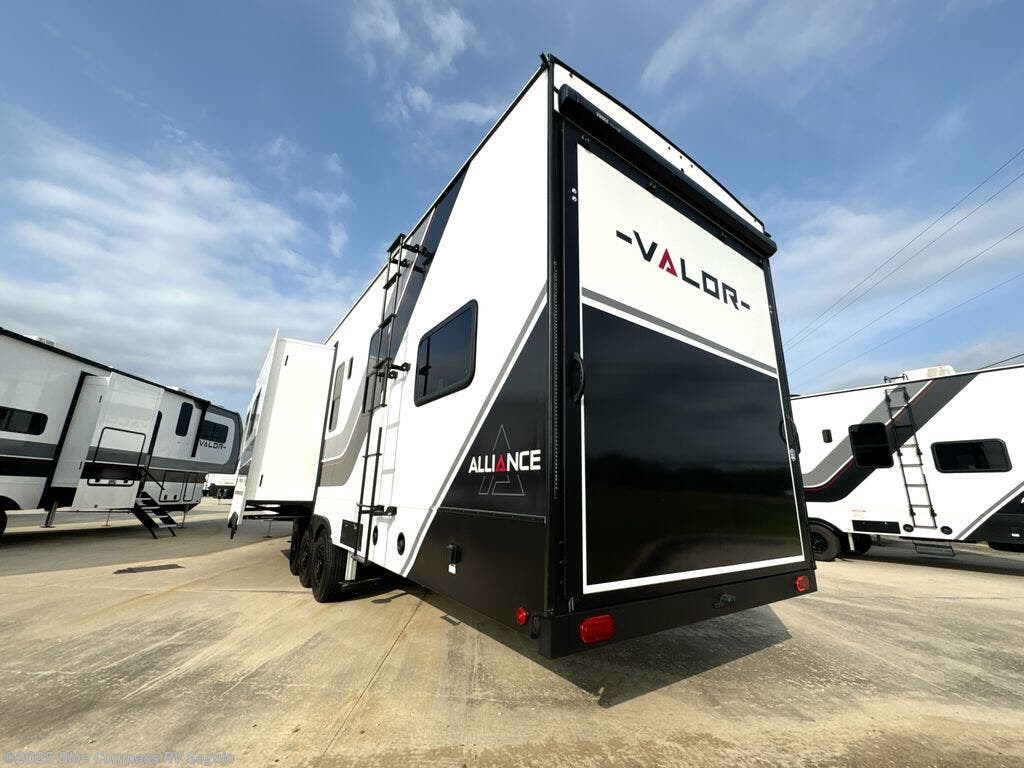 Call now about this 2025 Alliance RV Valor 40V13! 2025 Alliance RV Valor 40V13 - New Toy Hauler For Sale by Blue Compass RV Seguin in Seguin, Texas