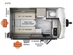 2023 Forest River Flagstaff E-Pro E15TB - Used Travel Trailer for sale by Fretz RV in Souderton, Pennsylvania