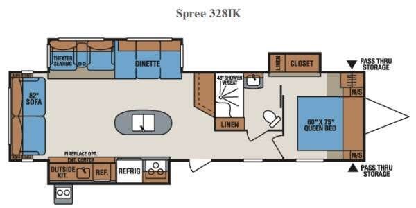 Call now about this 2015 K-Z Spree 328IK! 2015 K-Z Spree 328IK - Used Travel Trailer For Sale by Fretz RV in Souderton, Pennsylvania features Slideout