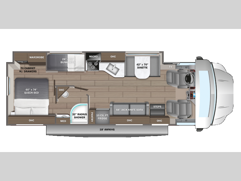 Call now about this 2026 Jayco Greyhawk XL 33F! 2026 Jayco Greyhawk XL 33F - New Super C For Sale by Fretz RV in Souderton, Pennsylvania features Slideout
