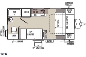2015 Forest River Flagstaff Micro Lite 19FD