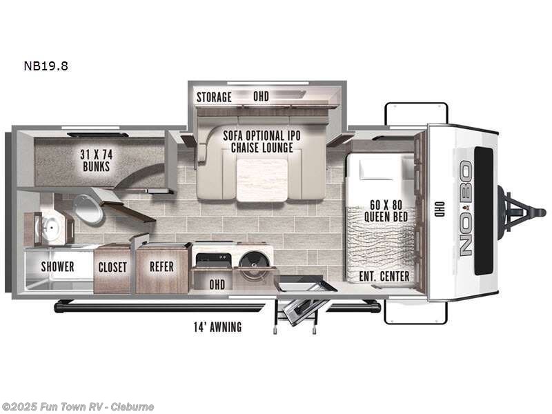 Call now about this 2022 Forest River No Boundaries NB19.8! 2022 Forest River No Boundaries NB19.8 - Used Travel Trailer For Sale by Fun Town RV - Cleburne in Cleburne, Texas features Slideout