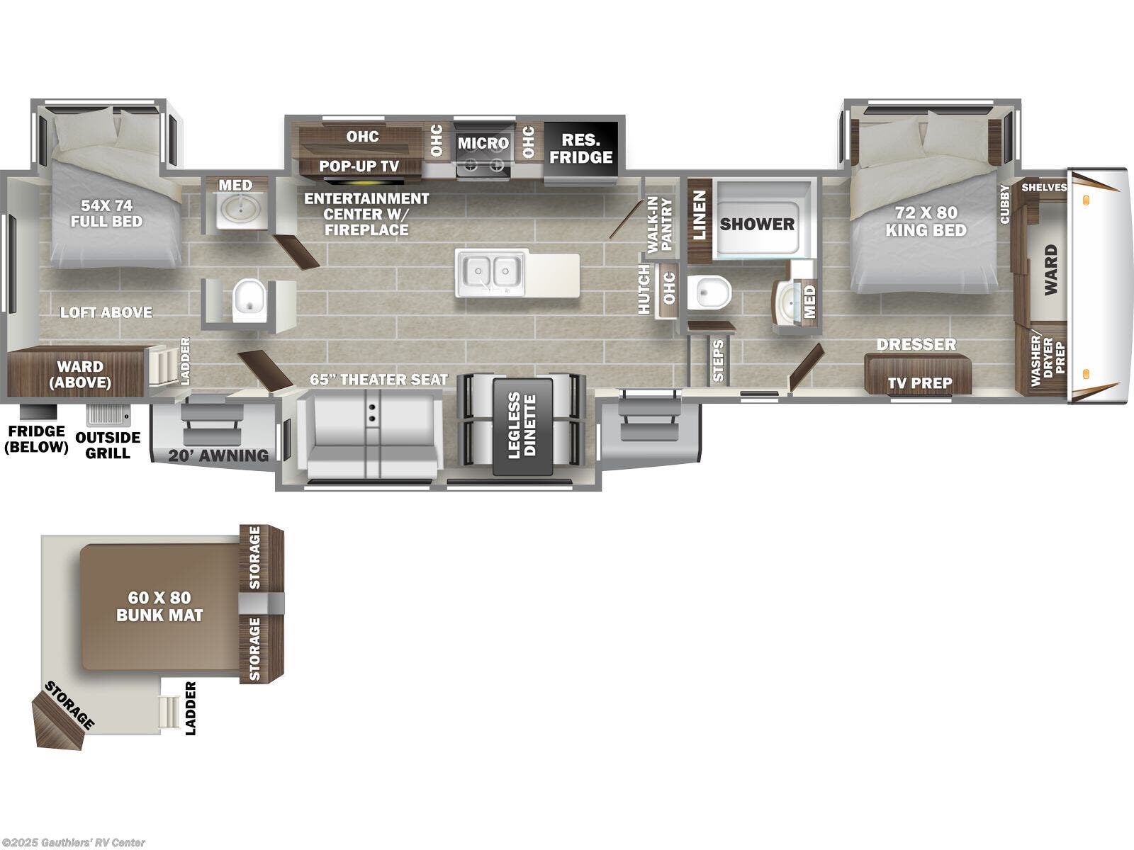 Call now about this 2022 Prime Time Sanibel 3602WB! 2022 Prime Time Sanibel 3602WB - New Fifth Wheel For Sale by Gauthiers' RV Center in Scott, Louisiana features King Size Bed, Refrigerator, Roof Vents, Awning, External Shower