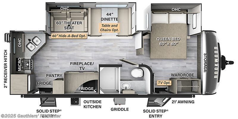 Call now about this 2024 Forest River Rockwood Ultra Lite 2614BS! 2024 Forest River Rockwood Ultra Lite 2614BS - New Travel Trailer For Sale by Gauthiers' RV Center in Scott, Louisiana features Outside Kitchen, Stove Top Burner, Fireplace, External Shower, Shower