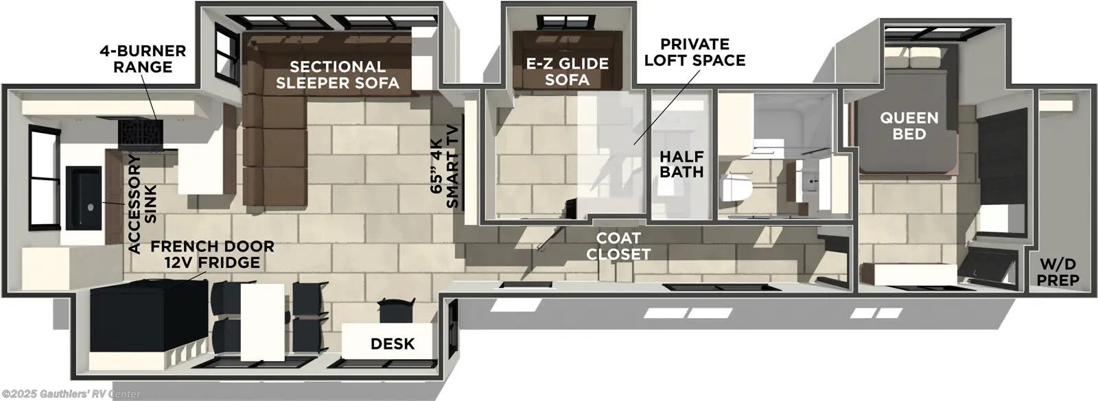 Call now about this 2026 Prime Time Crusader BONUS38! Floorplan of 2026 Prime Time Crusader BONUS38