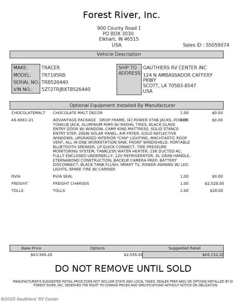 Contact us now about this 2026 Prime Time Tracer 195RB! 2026 Tracer 195RB by Prime Time from Gauthiers' RV Center in Scott, Louisiana
