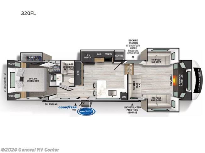 2024 Forest River Impression 320FL - New Fifth Wheel For Sale by General RV Center in Elizabethtown, Pennsylvania