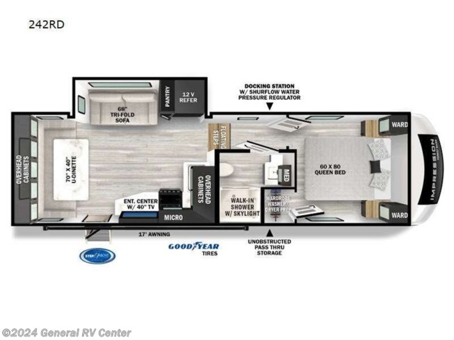 2024 Forest River Impression 242RD - New Fifth Wheel For Sale by General RV Center in Elizabethtown, Pennsylvania