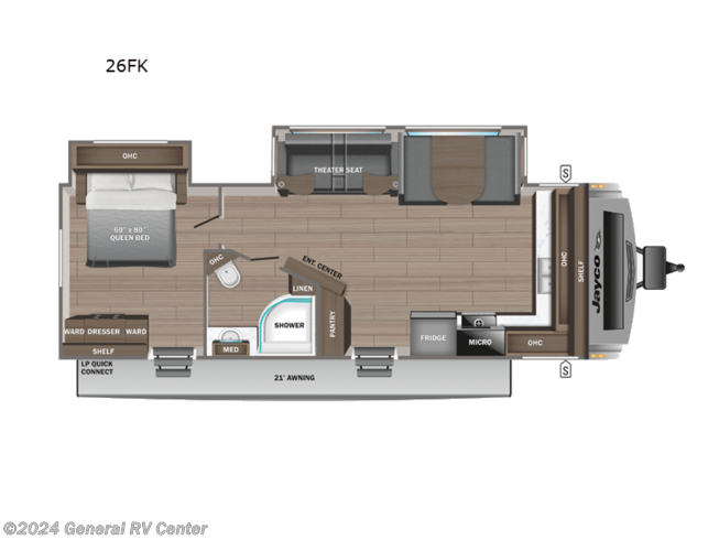 2024 Jayco White Hawk 26FK - New Travel Trailer For Sale by General RV Center in Wixom, Michigan