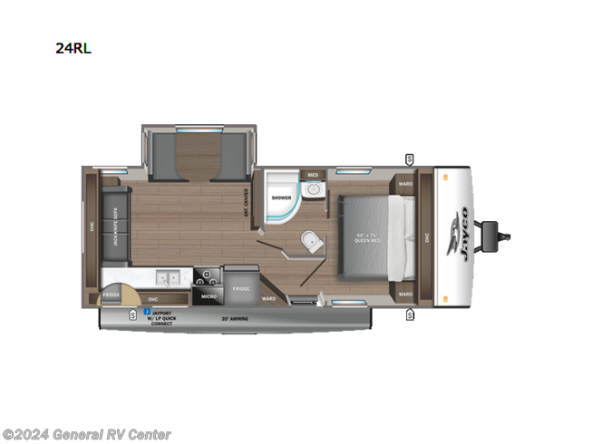 2024 Jayco Jay Feather 24RL - New Travel Trailer For Sale by General RV Center in Wixom, Michigan