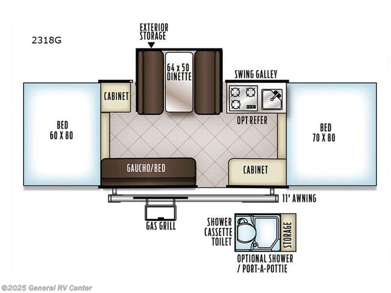 Call now about this 2018 Forest River Rockwood 2318G! 2018 Forest River Rockwood 2318G - Used Popup For Sale by General RV Center in Birch Run, Michigan