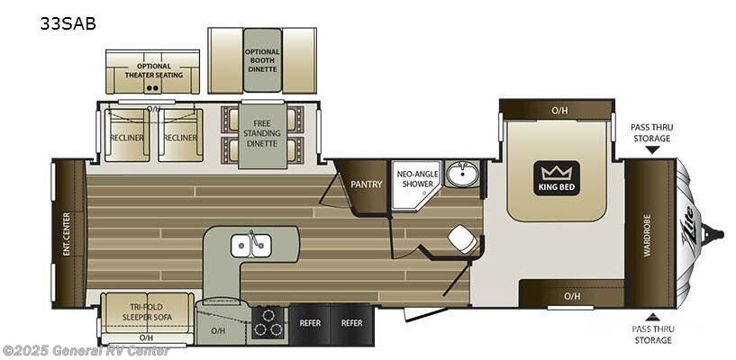 Call now about this 2017 Keystone Cougar 33SAB-3SL! 2017 Keystone Cougar 33SAB-3SL - Used Travel Trailer For Sale by General RV Center in Birch Run, Michigan