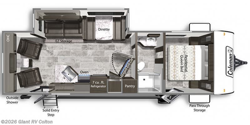 Call now about this 2022 Dutchmen Coleman Light 2715RL! 2022 Dutchmen Coleman Light 2715RL - Used Travel Trailer For Sale by Giant RV in Colton, California