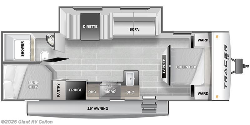 Call now about this 2023 Prime Time Tracer LE 260BHSLE! 2023 Prime Time Tracer LE 260BHSLE - Used Travel Trailer For Sale by Giant RV in Colton, California