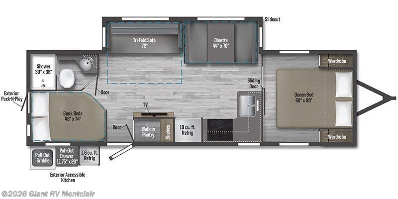 Call now about this 2025 Winnebago Minnie 2801BHS! 2025 Winnebago Minnie 2801BHS - New Travel Trailer For Sale by Giant RV in Montclair, California