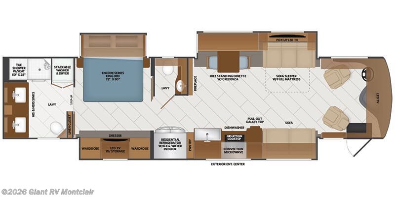 Call now about this 2026 Fleetwood Discovery LXE 40M! 2026 Fleetwood Discovery LXE 40M - New Class A For Sale by Giant RV in Montclair, California