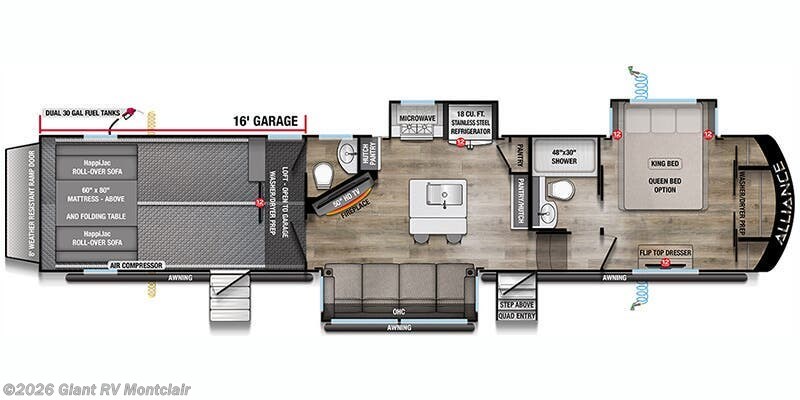 Call now about this 2026 Alliance RV Valor 41V16! 2026 Alliance RV Valor 41V16 - New Fifth Wheel For Sale by Giant RV in Montclair, California
