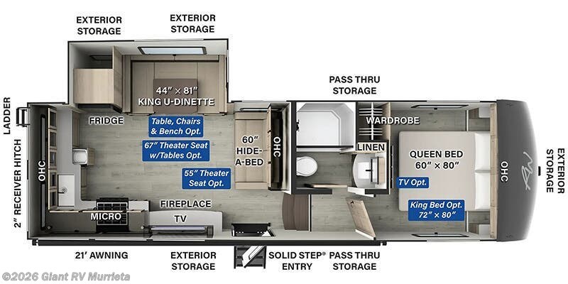 Call now about this 2025 Forest River Rockwood Signature R301RKS! 2025 Forest River Rockwood Signature R301RKS - New Fifth Wheel For Sale by Giant RV in Murrieta, California