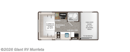 Contact us now about this 2026 Thor Motor Coach Four Winds 19Z! 2026 Four Winds 19Z by Thor Motor Coach from Giant RV in Murrieta, California