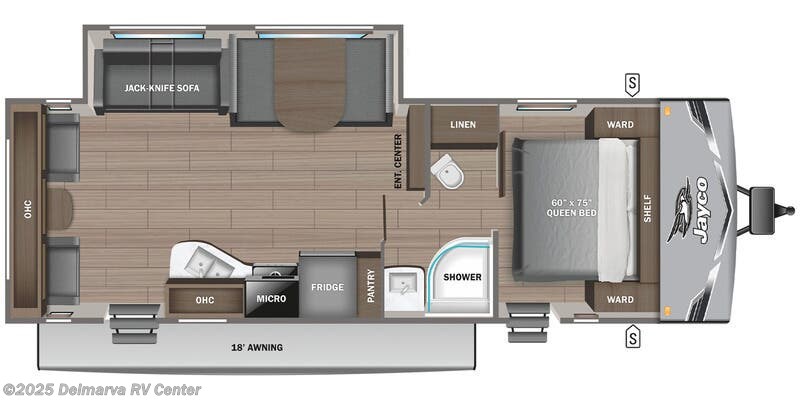 Call now about this 2025 Jayco Jay Flight SLX 262RLS! Floorplan of 2025 Jayco Jay Flight SLX 262RLS