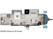Call now about this 2025 Grand Design Reflection 322FKTS! Floorplan of 2025 Grand Design Reflection 322FKTS
