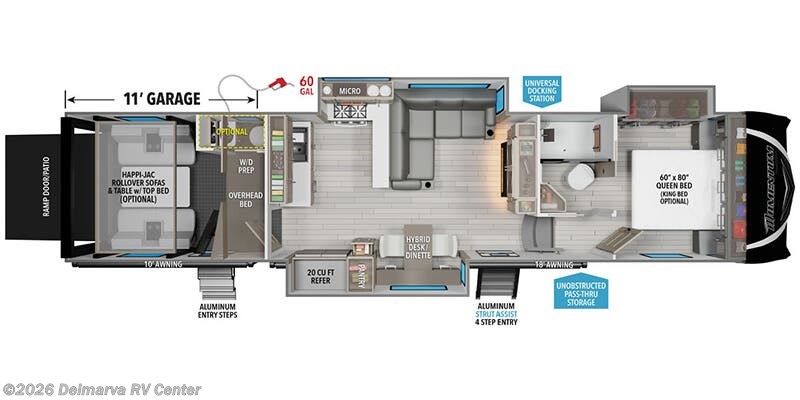 Call now about this 2025 Grand Design Momentum M-Class 344M! Floorplan of 2025 Grand Design Momentum M-Class 344M