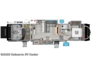 Call now about this 2025 Grand Design Momentum M-Class 344M! Floorplan of 2025 Grand Design Momentum M-Class 344M