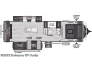 Call now about this 2026 Keystone Cougar Half-Ton East 29RLP! Floorplan of 2026 Keystone Cougar Half-Ton East 29RLP