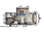 Call now about this 2026 Forest River Rockwood Mini Lite 2509S! Floorplan of 2026 Forest River Rockwood Mini Lite 2509S