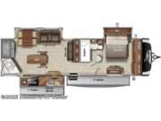 Call now about this 2021 Jayco Eagle 332CBOK! Floorplan of 2021 Jayco Eagle 332CBOK