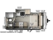 Call now about this 2025 Forest River Rockwood Geo Pro G19FDS! Floorplan of 2025 Forest River Rockwood Geo Pro G19FDS