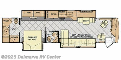 Call now about this 2013 Fleetwood Expedition 38S! Floorplan of 2013 Fleetwood Expedition 38S
