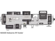 Call now about this 2026 Keystone Cougar 360MBI! Floorplan of 2026 Keystone Cougar 360MBI