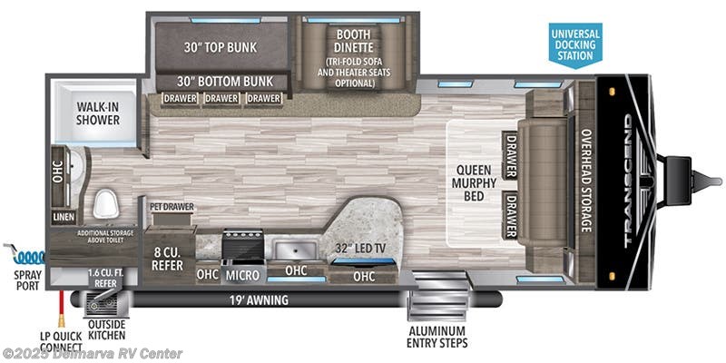 Call now about this 2023 Grand Design Transcend Xplor 235BH! Floorplan of 2023 Grand Design Transcend Xplor 235BH