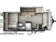 Call now about this 2026 Forest River Rockwood Geo Pro G20FK! Floorplan of 2026 Forest River Rockwood Geo Pro G20FK