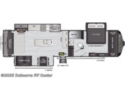 Call now about this 2021 Keystone Avalanche 322RL! Floorplan of 2021 Keystone Avalanche 322RL