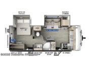 Call now about this 2025 Forest River Flagstaff Micro Lite 25FKBS! Floorplan of 2025 Forest River Flagstaff Micro Lite 25FKBS