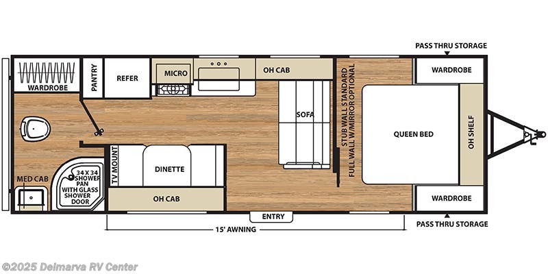 Call now about this 2018 Coachmen Catalina SBX 231RB! Floorplan of 2018 Coachmen Catalina SBX 231RB