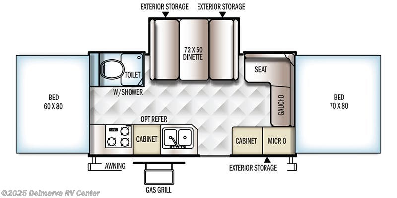 Call now about this 2017 Forest River Rockwood High Wall HW276! Floorplan of 2017 Forest River Rockwood High Wall HW276