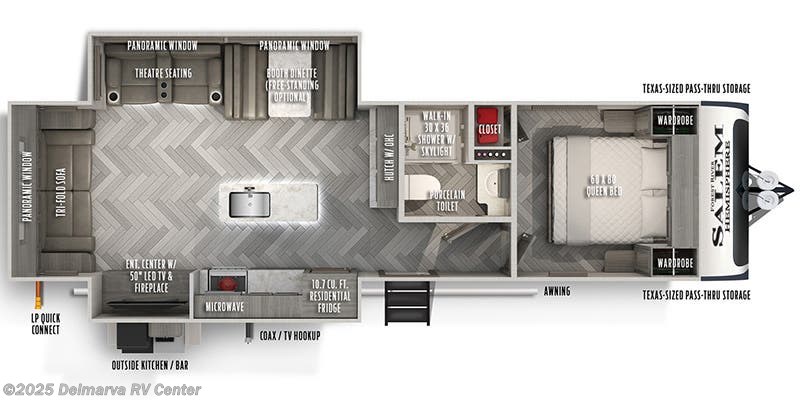 Call now about this 2021 Forest River Salem Hemisphere 273RL! Floorplan of 2021 Forest River Salem Hemisphere 273RL
