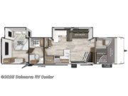 Call now about this 2025 Forest River Wildwood 36VBDS! Floorplan of 2025 Forest River Wildwood 36VBDS