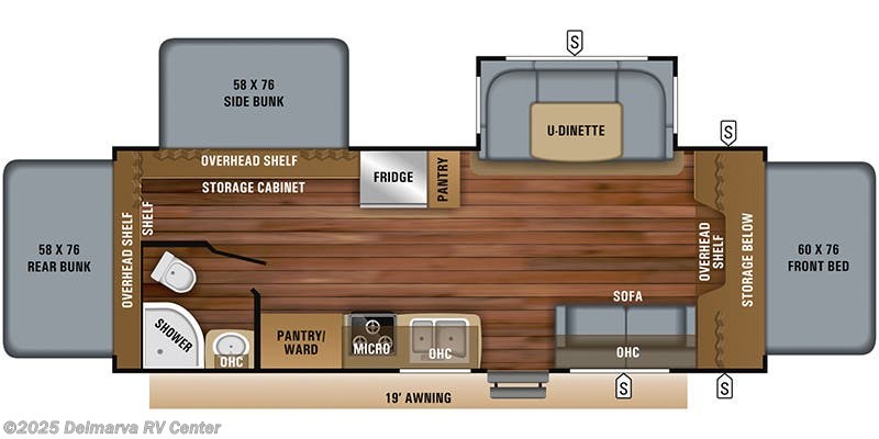 Call now about this 2019 Jayco Jay Feather X23E! Floorplan of 2019 Jayco Jay Feather X23E